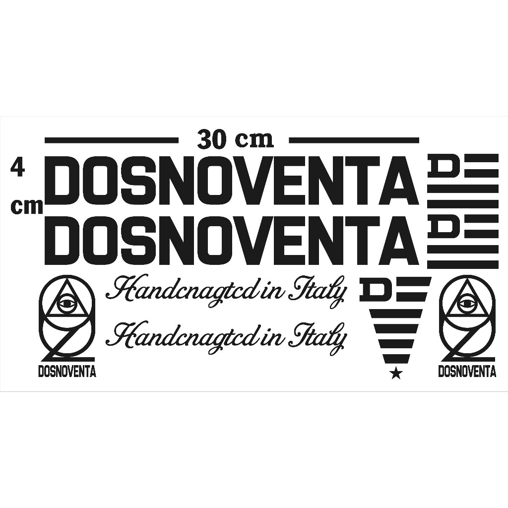 Tem Dosnoventa dán khung xe đạp