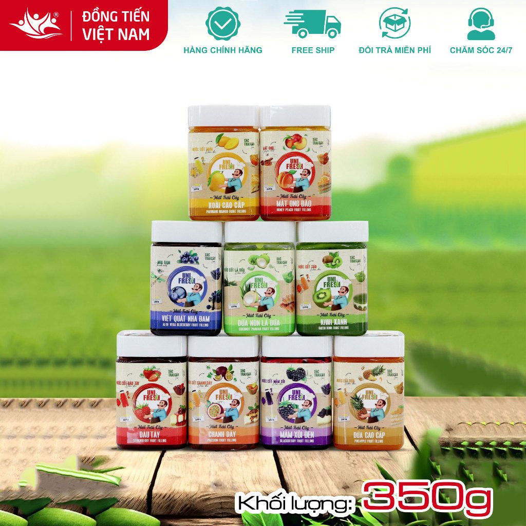 [NEW] Mứt Trái Cây Có Xác Làm Nhân Bánh - Uni Fresh - Xô 350gr