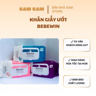 Khăn ướt không mùi Bebewin 100 tờ (to đùng)