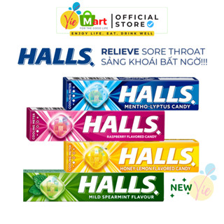Kẹo Ngậm HALLS Bạc Hà Thơm Miệng The Mát Sảng Khoái Thái Lan - Thanh 9 Viên