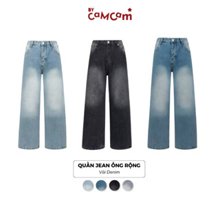 Quần Jean Bycamcam Ống Rộng Tôn Dáng Quần Bò Wash Màu Unisex Nam Nữ 2024
