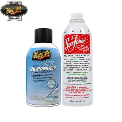 Meguiar's Combo Khử mùi, diệt khuẩn nội thất xe & Vệ sinh kim phun, buồng đốt, động cơ xe, CB2309