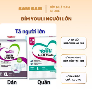 Tã/bỉm Quần Người Già Youli M10 / L10 / XL10 ( 10 miếng )