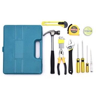 Bộ Dụng Cụ Sửa Chữa 16 Món Gồm Cờ Lê Kìm Búa Kéo Mỏ Lết Tua Vít Lục Giác Thước Đo Bút Thử Điện Đa Năng