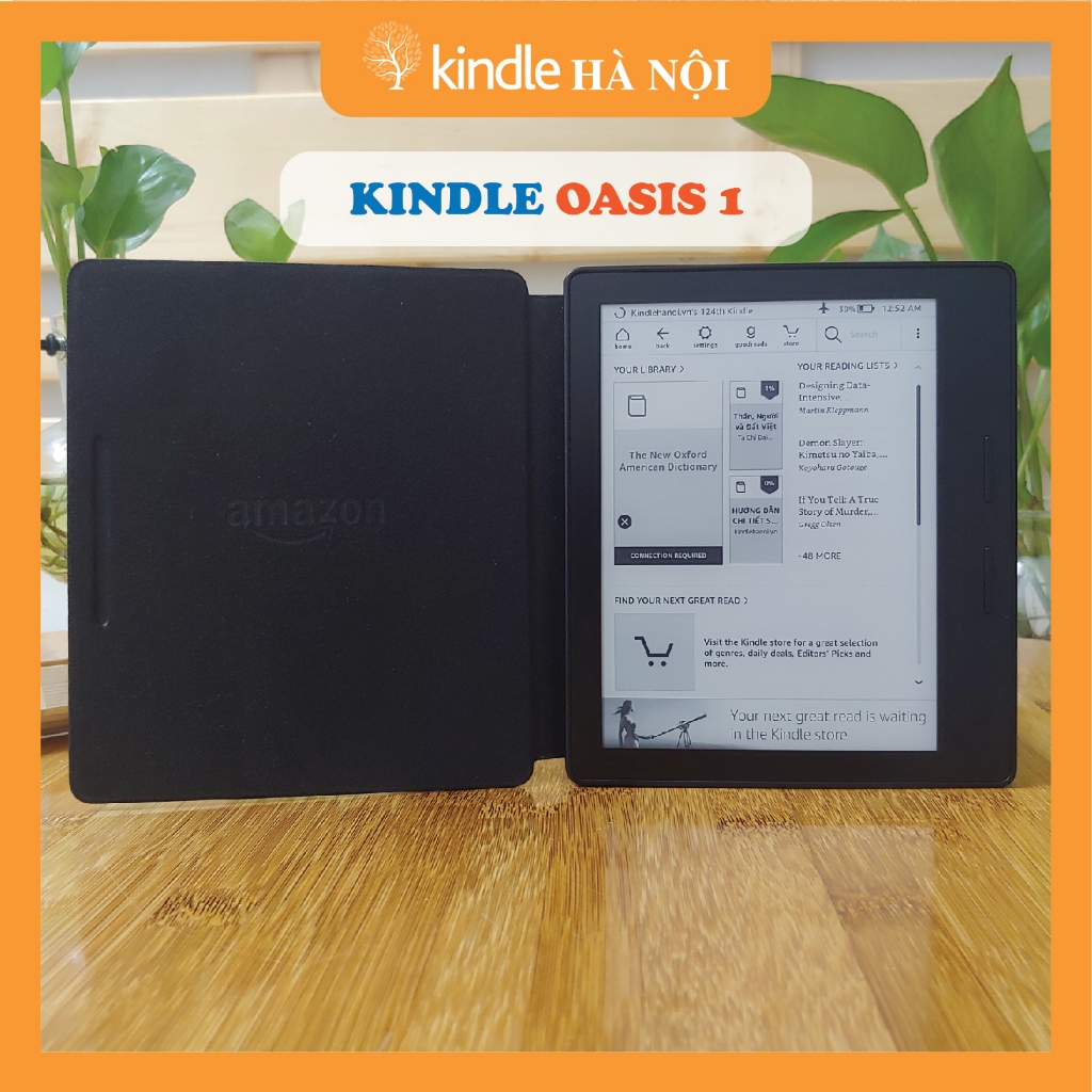 Máy đọc sách Kindle Oasis 1 (8th) đi kèm Charging cover