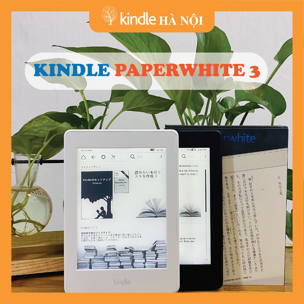 Máy đọc sách Kindle Paperwhite 3 (7th) + kho sách - PPW3