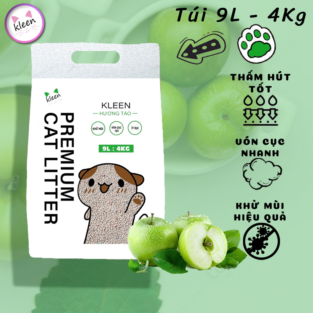 Cát Premium Cat Litter Kleen, Cát Vệ Sinh Cho Mèo Kleen Cat 9l - CM01