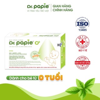 Gạc răng miệng Dr.papie - Làm sạch khoang miệng - Hộp to 30 gói