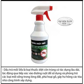 Xịt Diệt Mối Mọt Tận Gốc SIFA 500ml Mẫu Mới Nguồn Gốc Thảo Mộc, Diệt Chống Mối Mọt Gỗ, Tủ Bếp, Sàn Gỗ Đồ Gia Dụng