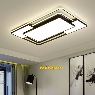 Đèn mâm ốp trần MONSKY KOTS chữ nhật 90x60cm ánh sáng hiện đại trang trí nội thất hiện đại (1002 CN)