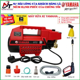 BH 24 tháng. Máy xịt rửa YAMAHA chỉnh áp, áp lực cao, máy rửa xe mini 3500W