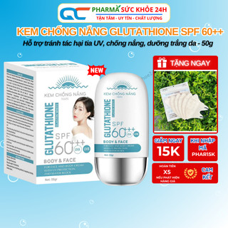  Mẫu mới  Kem Chống Nắng NMN BODY&FACE GLUTATHIONE SPF60+++  Chống Nắng Vượt Trội Giúp Mờ Nám Dưỡng Ẩm - Chai 50gr 