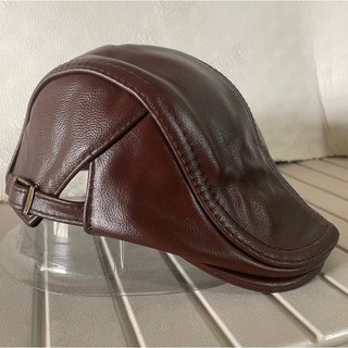 Mũ beret nam da bò tặng ông tặng bố M118 có bịt tai có chỉnh size