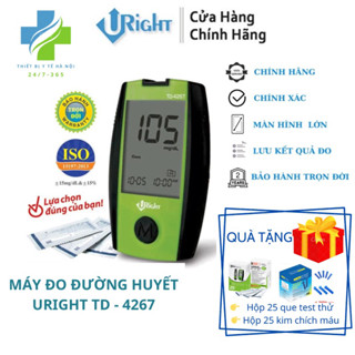 Bộ Máy đo đường huyết Uright TD 4267 - (Tặng Kèm 25 que thử + 25 kim trích máu)