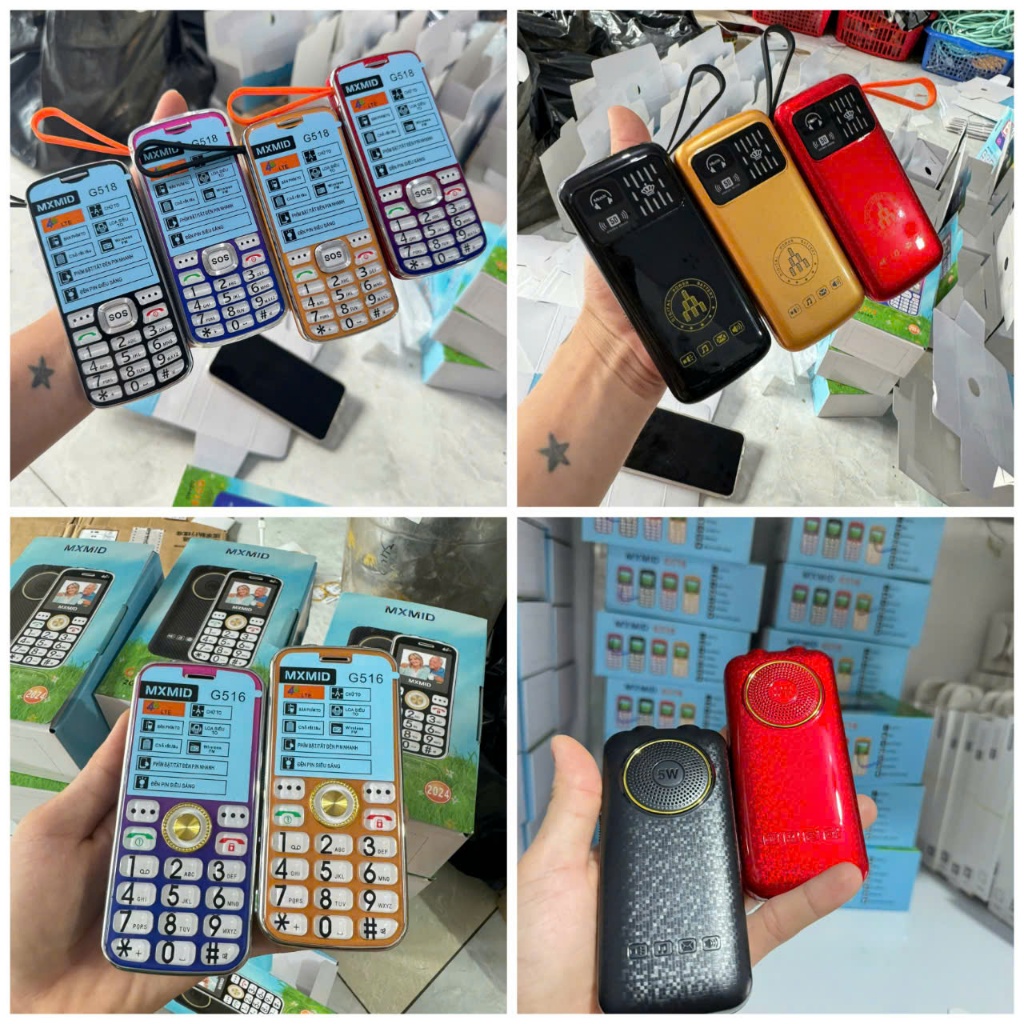 Điện thoại bàn phím G516 - G518 Dành cho người già cao tuổi Sóng 4G 2sim - Màn 2.4 - Pin 6800mah