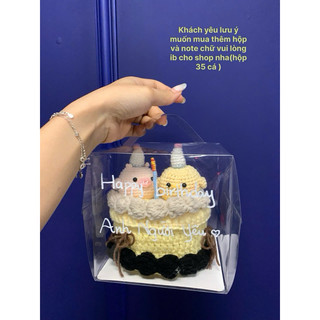 Bánh kem bằng len handmade size 11cm và 13cm (không mở nắp,không kèm hộp ạ)(lựa mẫu ib shop nha💐💐)