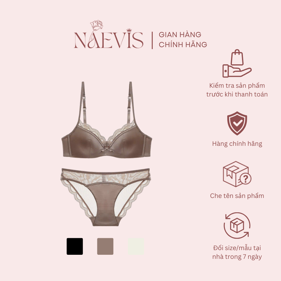 Set Lụa Satin Phối Ren Celine, Set Lụa Satin Phối Ren Mềm Mịn Celine Naevis Lingerie