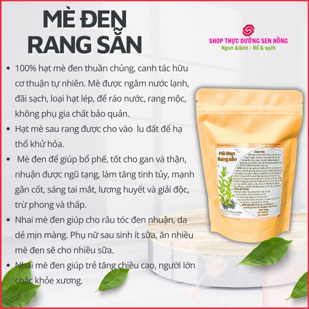 Mè đen rang sẵn (200gr) Đặc sản vừng quê