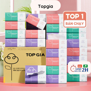 Giấy ăn gấu trúc Top Gia cao cấp, thùng giấy ăn rút 30 gói mềm mịn, thấm hút tốt