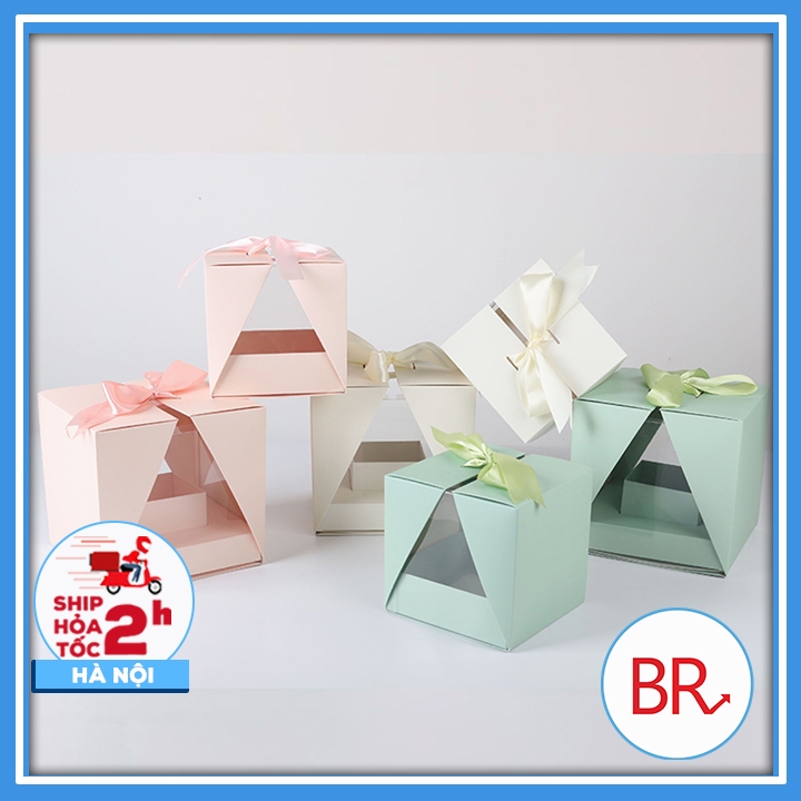 Hộp quà bất ngờ sáng tạo-Hộp quà mật ngọt,hộp vuông mở đôi, quà tặng 20/10,14/2,8/3,đựng hoa tươi 02592