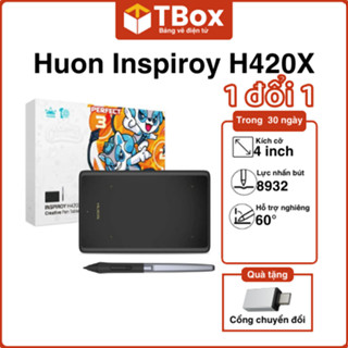 Bảng Vẽ Đồ Họa HUION H420X - Kích Thước 4.17x2.6 Inch, Bút Stylus Không Pin, 8192 Mức Cảm Ứng Lực