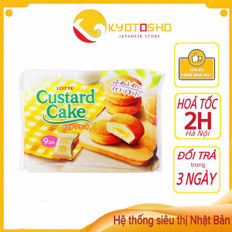 Bánh trứng Custard Nhật Bản 9 cái