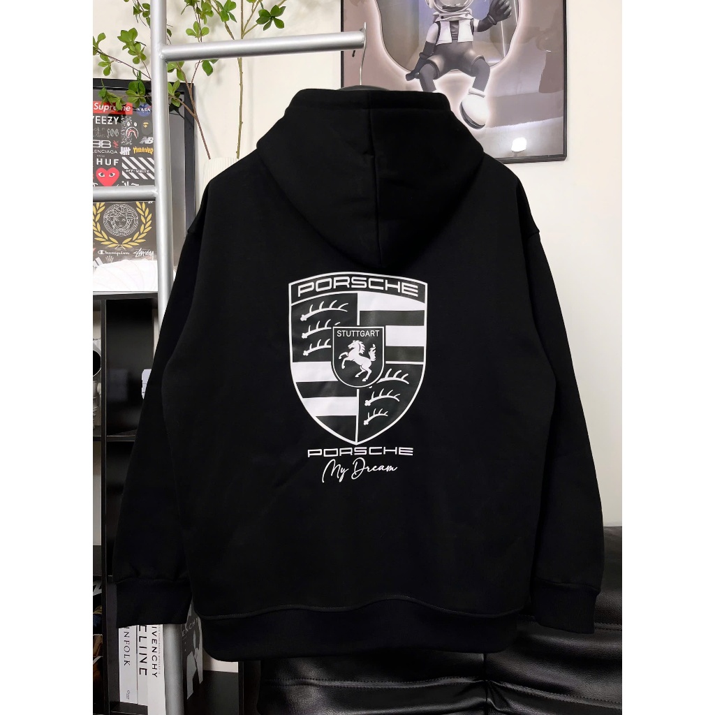 [Ảnh Thật]  Áo Hoodie Porsche Stuttgart My Dream ROMANCE STUDIO Nam Nữ Form Rộng