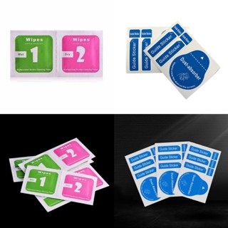 Combo 10 Bộ giấy lau dán cường lực (khăn Khô - Ướt) và Lấy Bụi - Dùng vệ sinh mặt kính [COMBO 10