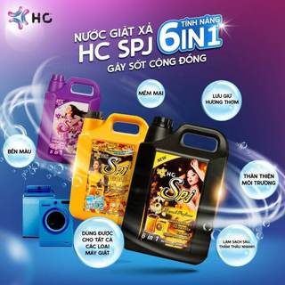 [1 thùng 4 can] Nước Giặt Xả SPJ/HC FOR [Thái Lan] 5000ml