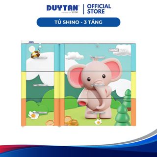 Tủ Shino 3 tầng DUY TÂN nhựa PP/ABS, bao gồm 3 hộc lớn và 3 hộc nhỏ, tủ quần áo đa năng, tiện lợi