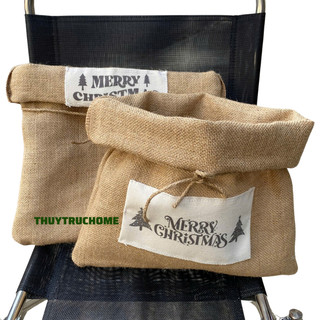  Bao Bố Đựng Chậu Tùng Chậu Thông Noel Cây Cảnh Hoa Tết Đường kính dưới 21cm + dây thừng 