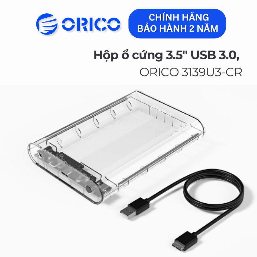 Box Ổ Cứng ORICO HDD 3.5 USB 3.0 sang SATA 3.0 cho 2.5 3.5 HDD SSD hd uasp 8tb (3139u3) - HÀNG CHÍNH