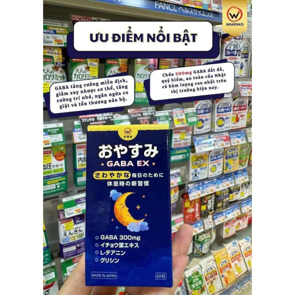 Viên Uống Giúp Ngủ Ngon An Thần Gaba Ex Nhật Bản Hộp 60 Viên