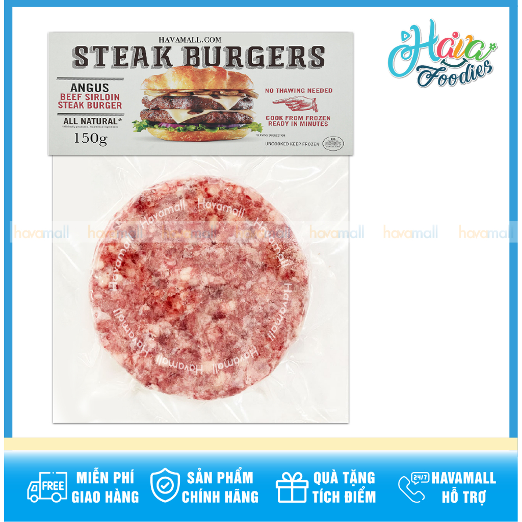 Thịt Bò Burger Úc 150g – Frozen Burger Patties