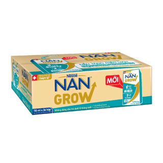 (Date 2025)Thùng 110ml 36+12 hộp. Sữa pha sẵn Nan Grow Nestle-có ship hỏa tốc HCM
