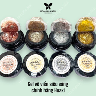 Gel Vẽ Nhũ Viền Huaxi , gel vẽ viền chuyên dụng , gel vẽ siêu sáng - Phụ kiện nail Hoàng Ka