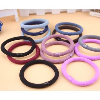 PKT712024 - Sỉ 10 buộc tóc trơn đen đơn giản nhiều màu dễ cột