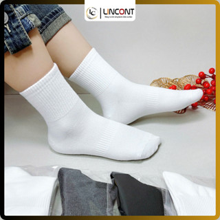 Combo 10 đôi Tất vớ Dệt Kim Nam Nữ cổ lửng 14cm trơn 3 màu trắng-đen-xám chất cotton+spandex