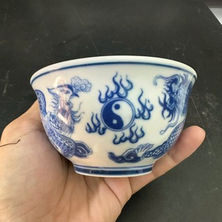 Combo 6 Bát cúng thờ - men xanh lam - Chợ Sứ Bát Tràng