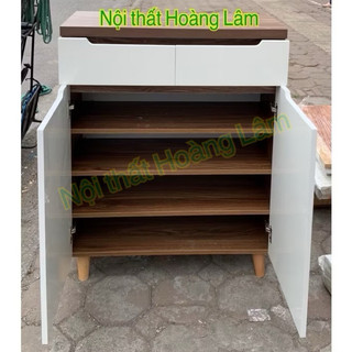 Tủ giầy chân gỗ cỡ nhỏ mẫu mới