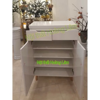Tủ giầy chân gỗ cỡ nhỏ mẫu mới
