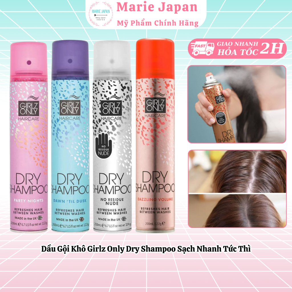 Dầu gội khô Girlz Only Dry Shampoo