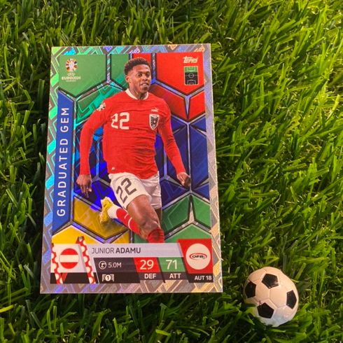 [ CHÍNH HÃNG ] - GRADUATED GEM - TOPPS MATCH ATTAX EURO 2024 - JUNIOR ADAMU (AUSTRIA)