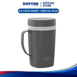 Ca cách nhiệt 1000ml Plus DUY TÂN nhựa PP, mẫu mới, nắp vặn kín, không rỉ nước