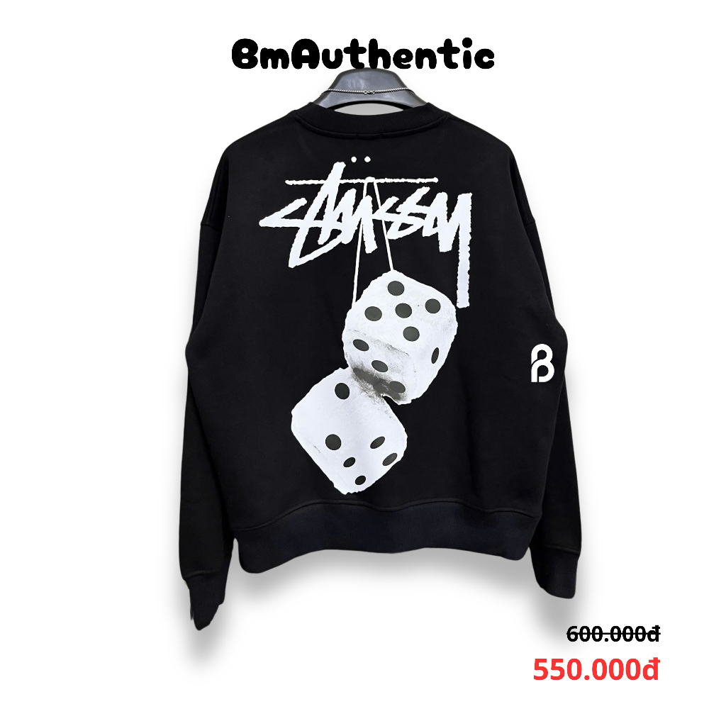[HIGH QUALITY] Áo sweater Stussy Dice Graphic - BM Authentic