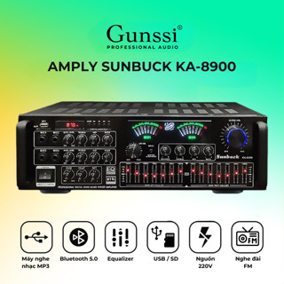Amply karaoke bluetooth Sunbuck KA-8900 công suất lớn 1000W âm thanh siêu đỉnh, 8 sò lớn, âm ly karaoke cao cấp