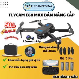 Máy bay camera flycam mini giá rẻ flycam drone E88 Max điều khiển từ xa quay phim, chụp ảnh