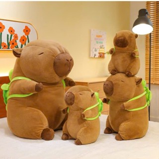 (Giá sỉ tặng kèm balo rùa) Gấu bông capybara khổng lồ sổ mũi đeo balo, chuột capybara hot trend