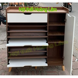 Tủ giầy thông minh chân gỗ mẫu mới