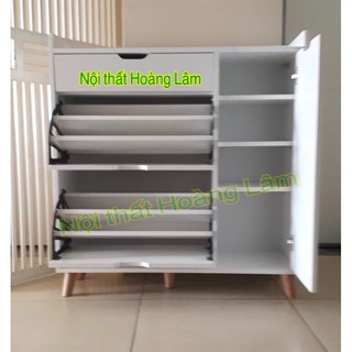 Tủ giầy thông minh chân gỗ mẫu mới